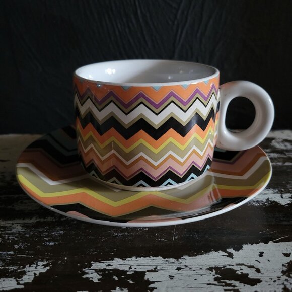 Missoni for Target Espresso Zig Zag Cup and Saucer - Picture 2 of 3